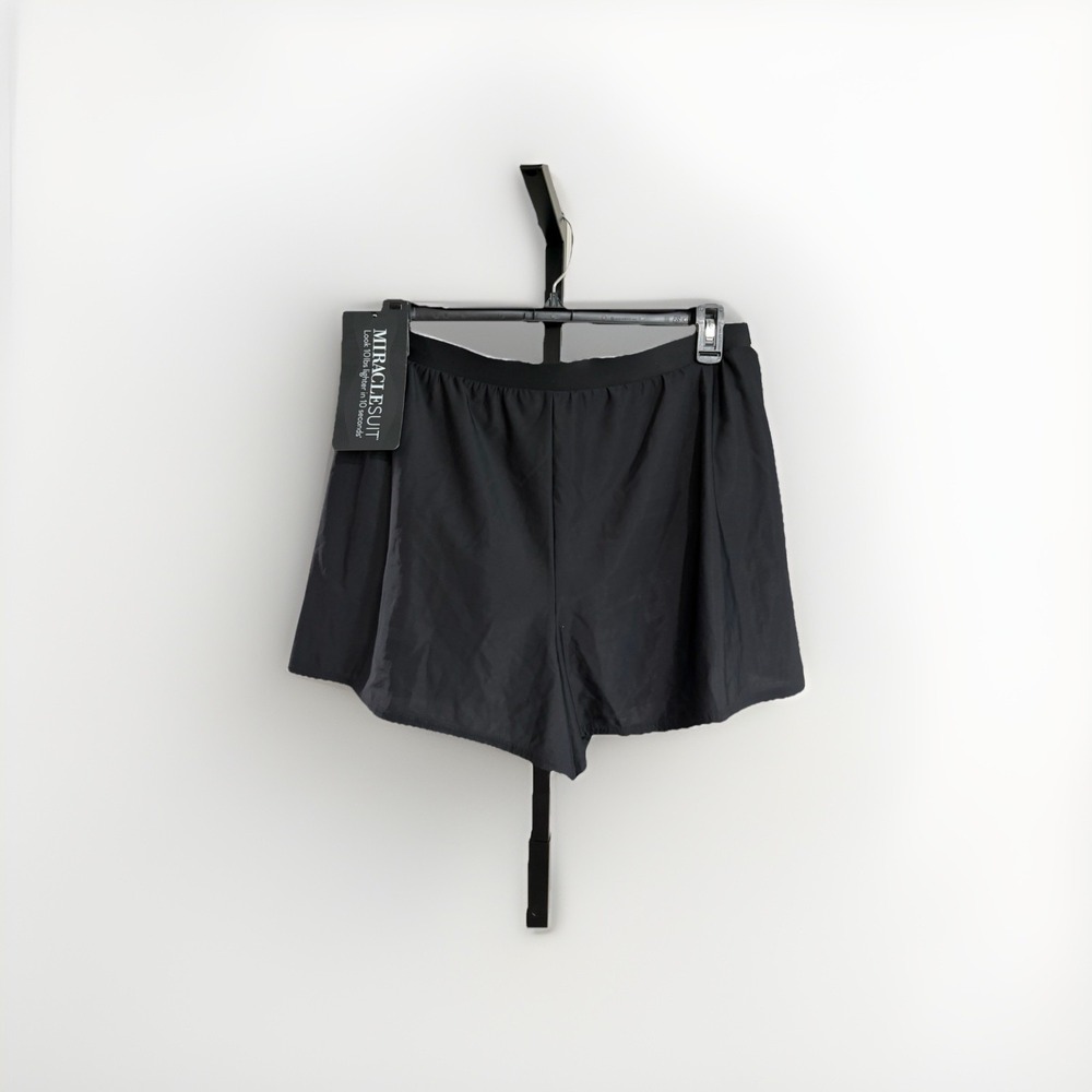 Miracle Suit swim bottoms womens black stretch shorts sz 16 BRAND NEW $89 C26